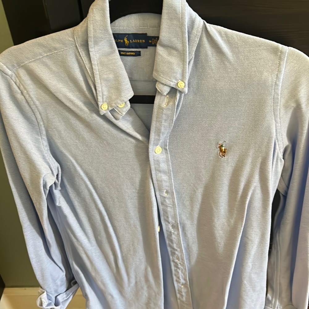 Polo by Ralph Lauren Blue Fitted Button Down Shirt